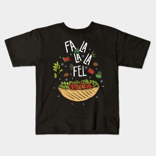 Vegan Christmas Men Women Vegetarian Falafel Ugly Christmas Kids T-Shirt